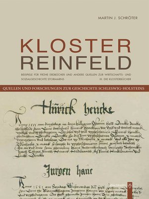 cover image of Das Kloster Reinfeld. III. Die Klosterbücher
